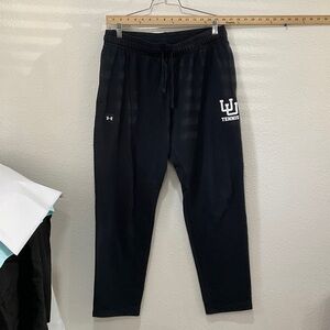 Under Armour Black Tennis Jogger Sweatpants with Logo